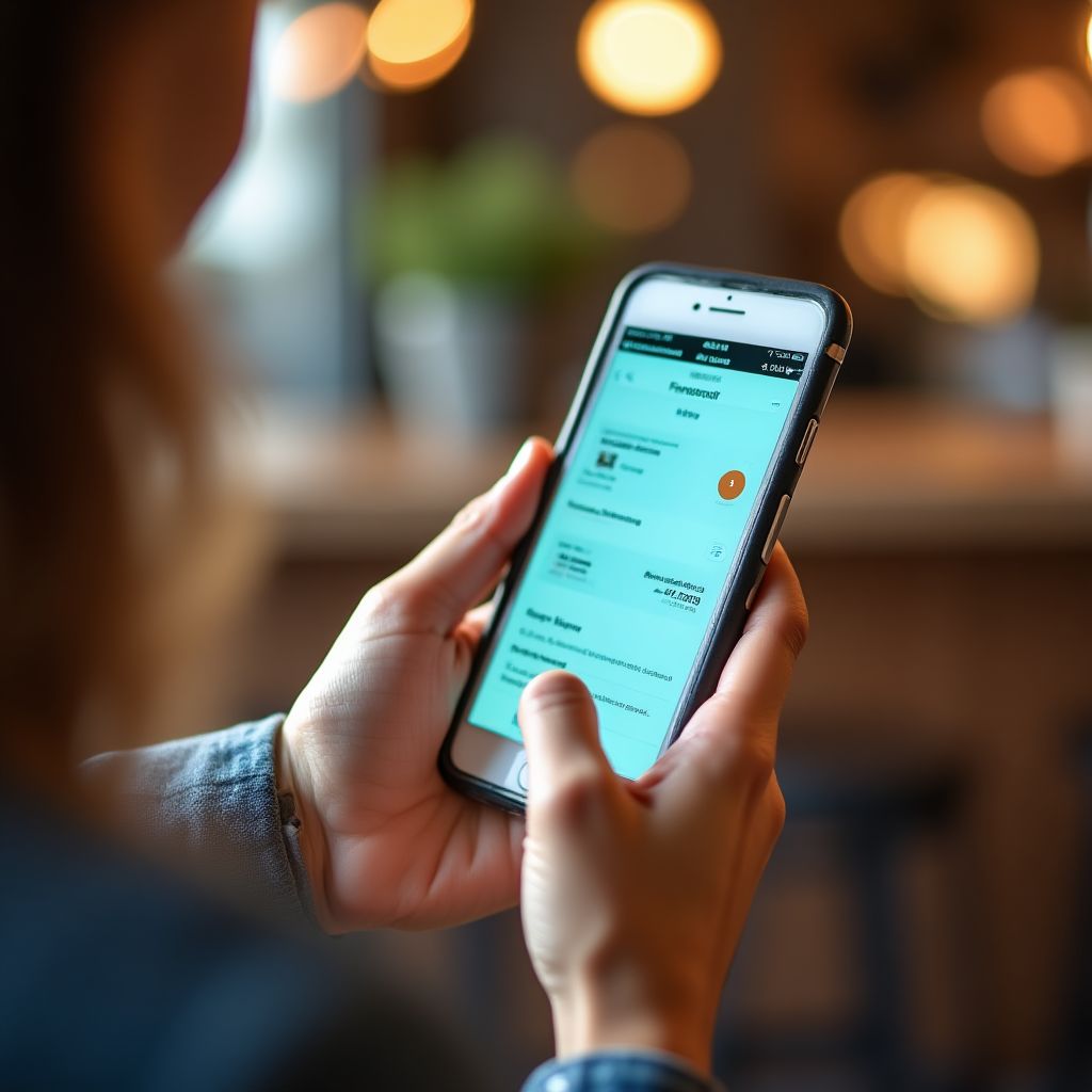 Usuario utilizando la app de FinanzasAR en su celular